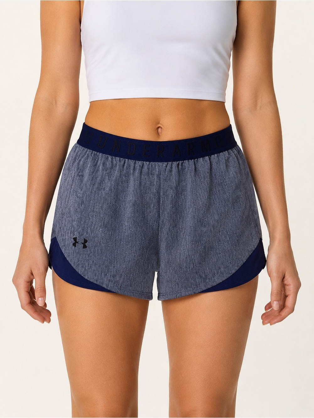 *2 for 25* Under Armour HeatGear Loose Running Shorts Grey Navy S